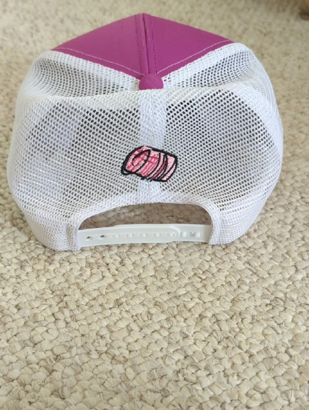 boc Pink and White Tia Lupita Trucker Hat